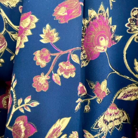 Chico’s Velvet Raspberry Boyfriend Blazer Jacket Floral Lined Size 0 / Small P - Picture 10 of 16